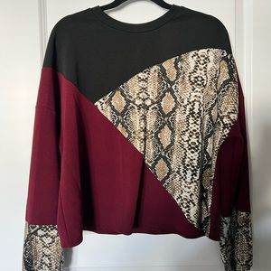 Multi-print Long Sleeved Blouse